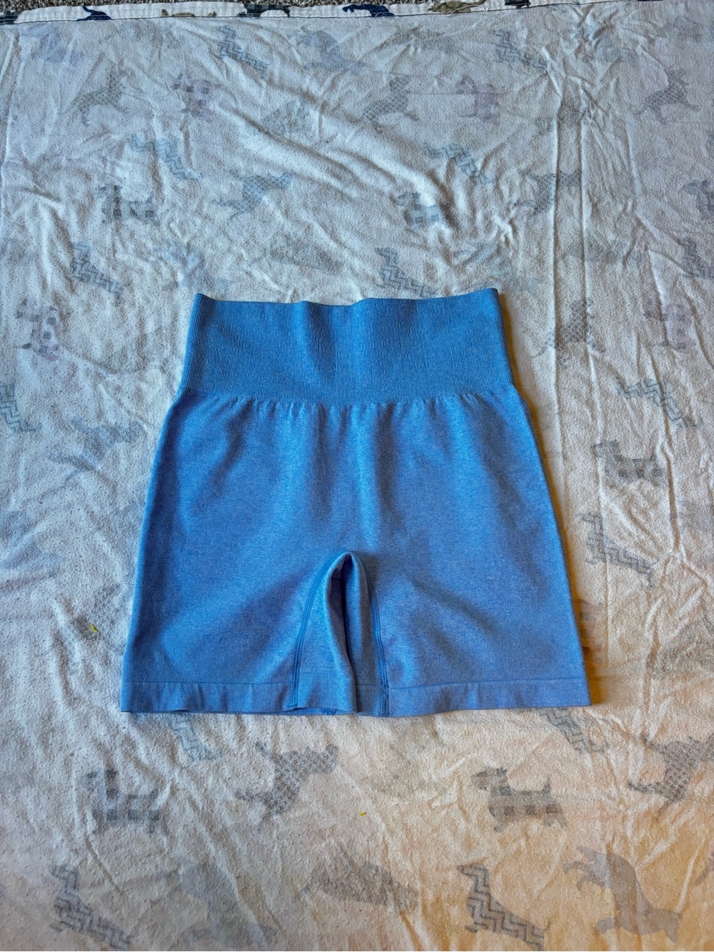 Amazon Women's High-Waist Athletic Shorts in Blue
